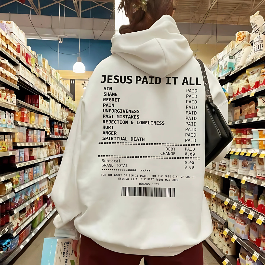 'JESUS PAID IT ALL' premium hoodie